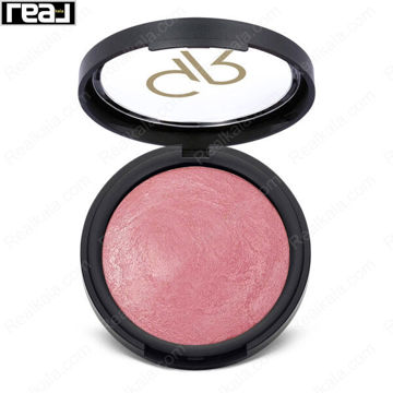 رژگونه پخته شده Terracotta Stardust گلدن رز شماره 112 با بافت مرمری صورتی رز درخشان