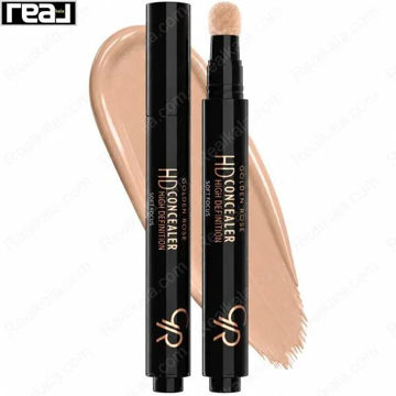 نمایش اپلیکاتور اسفنجی و بسته‌بندی کانسیلر اچ‌دی گلدن رز شماره 10