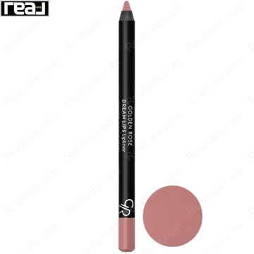 مداد لب گلدن رز سری Dream Lips شماره 538 با بدنه مشکی و مغزی کالباسی نودی