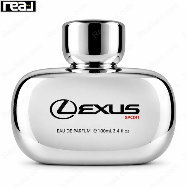 ادو پرفیوم لکسوس اسپرت رودییر 100 میل با بطری نقره‌ای و رایحه خنک و تند مرکباتی دریایی