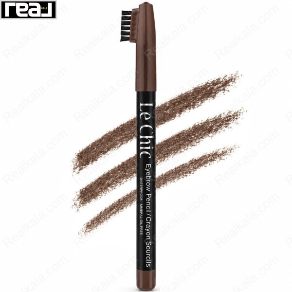 مداد ابرو برس دار لچیک شماره 303 قهوه‌ای شکلاتی تیره گرم