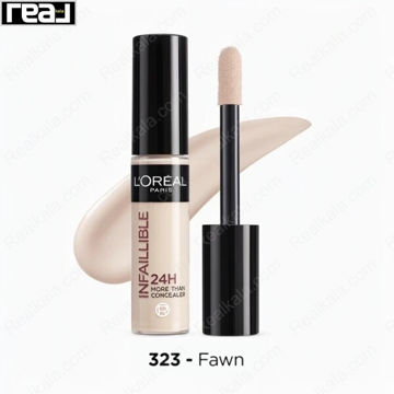 کانسیلر مایع لورال Infaillible شماره 323 رنگ Fawn مناسب پوست متوسط با پوشش طبیعی و جلوه مات