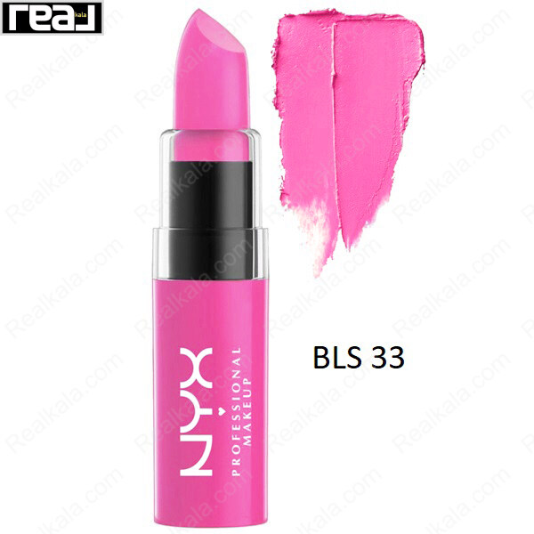 رژ لب جامد کره‌ای نیکس مدل Butter Lipstick شماره BLS33 رنگ هات نایتس